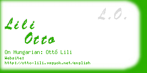 lili otto business card