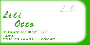 lili otto business card